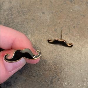 Mustache Earrings